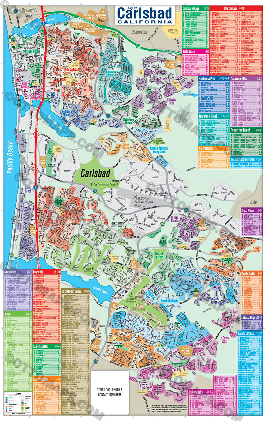 Carlsbad Map - FULL, San Diego County, CA