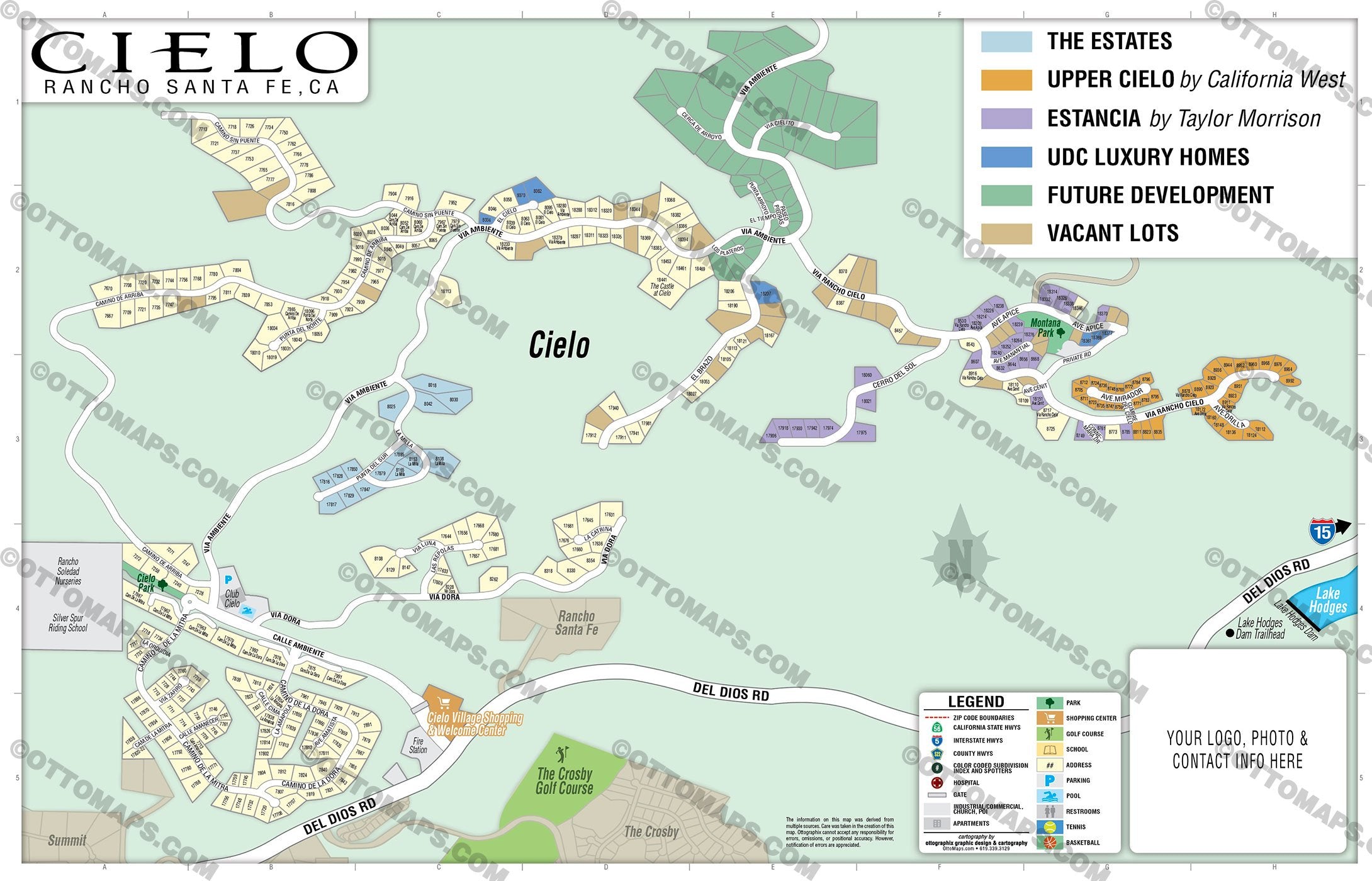 Cielo HOA Community Map - PDF, editable, royalty free