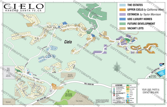 Cielo HOA Community Map - PDF, editable, royalty free