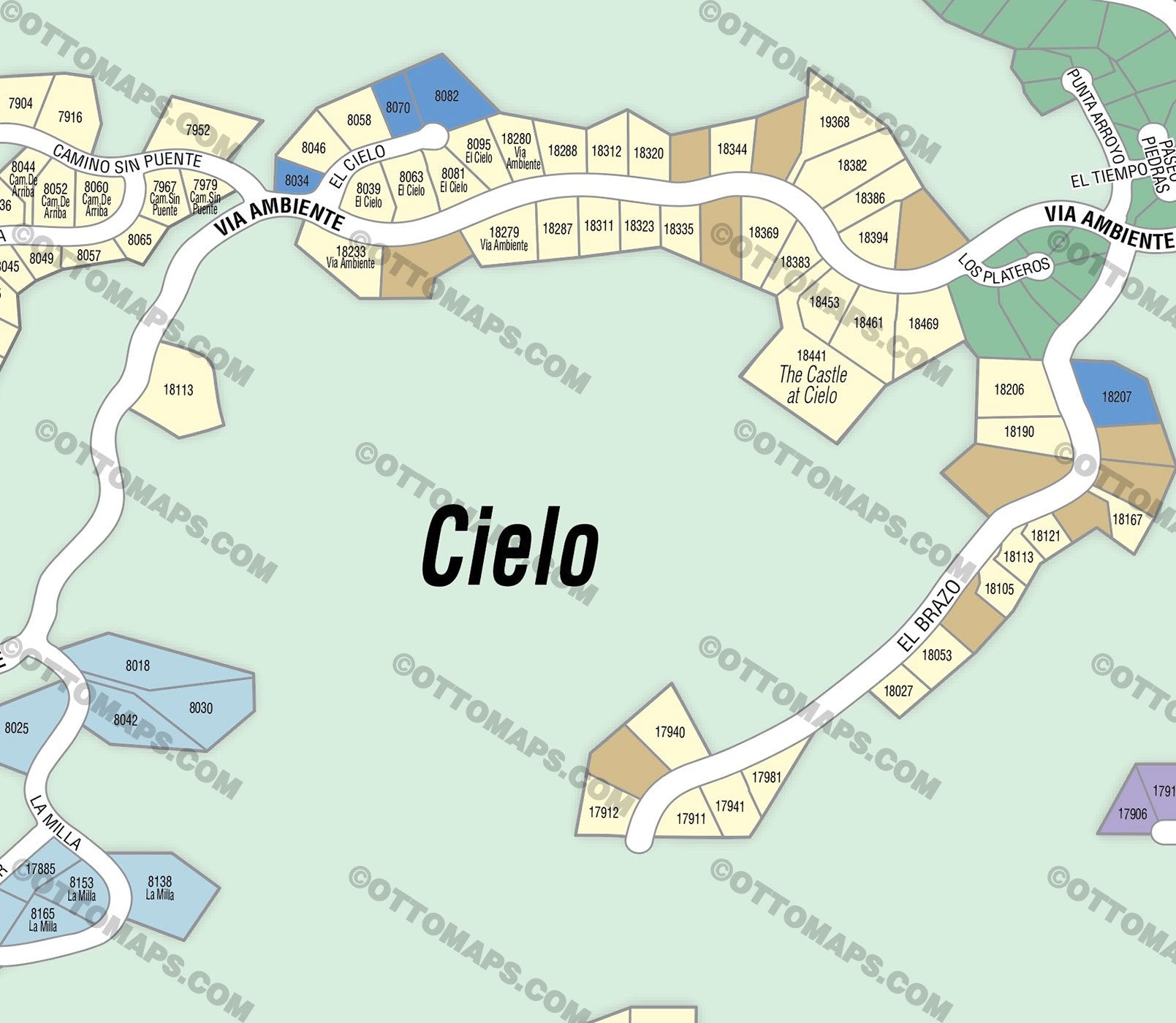 Cielo HOA Community Map - PDF, editable, royalty free