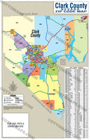 Clark County Nevada Zip Code Map - PDF, editable, royalty free