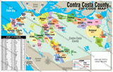 Contra Costa County Zip Code Map - PDF, editable, royalty free