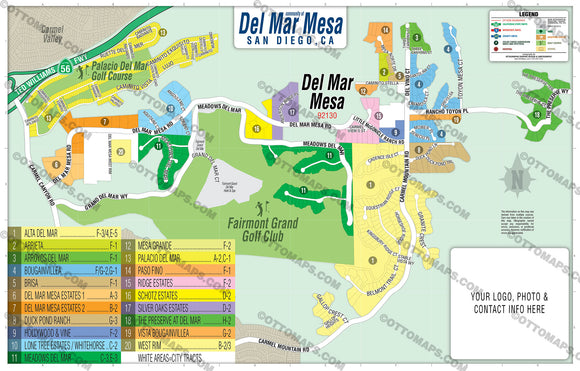 Del Mar Mesa Map, San Diego County, CA