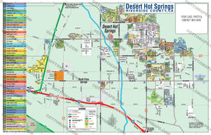 Desert Hot Spring Map - PDF, editable, royalty free
