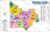 Doniphan County Zip Code Map - pdf, editable, royalty free