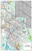 Escondido Map with Street Index, San Diego County, CA