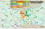Fresno County Zip Code Map - PDF, editable, royalty free