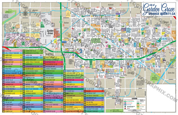 Garden Grove Map, Orange County, CA