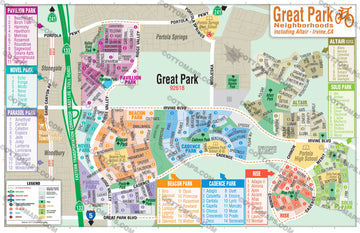 Great Park Map, Irvine, CA - includes Altair – Otto Maps