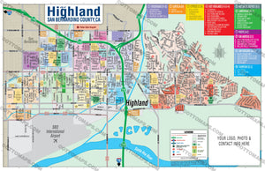 Highland Map - PDF, editable, royalty free
