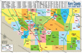 Kern County Zip Code Map - PDF, editable, royalty free