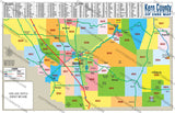 Kern County Zip Code Map - PDF, editable, royalty free