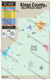 Kings County MLS Area Map, California - PDF, editable, royalty free