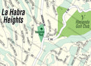 La Habra Heights Map, Los Angeles County, CA