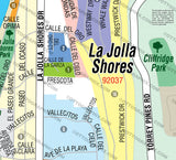 La Jolla Shores Map, San Diego County, CA