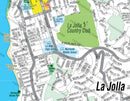 La Jolla Map with Street Index, San Diego County, CA