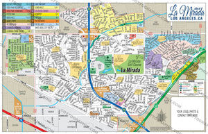 La Mirada Map, Los Angeles County, CA