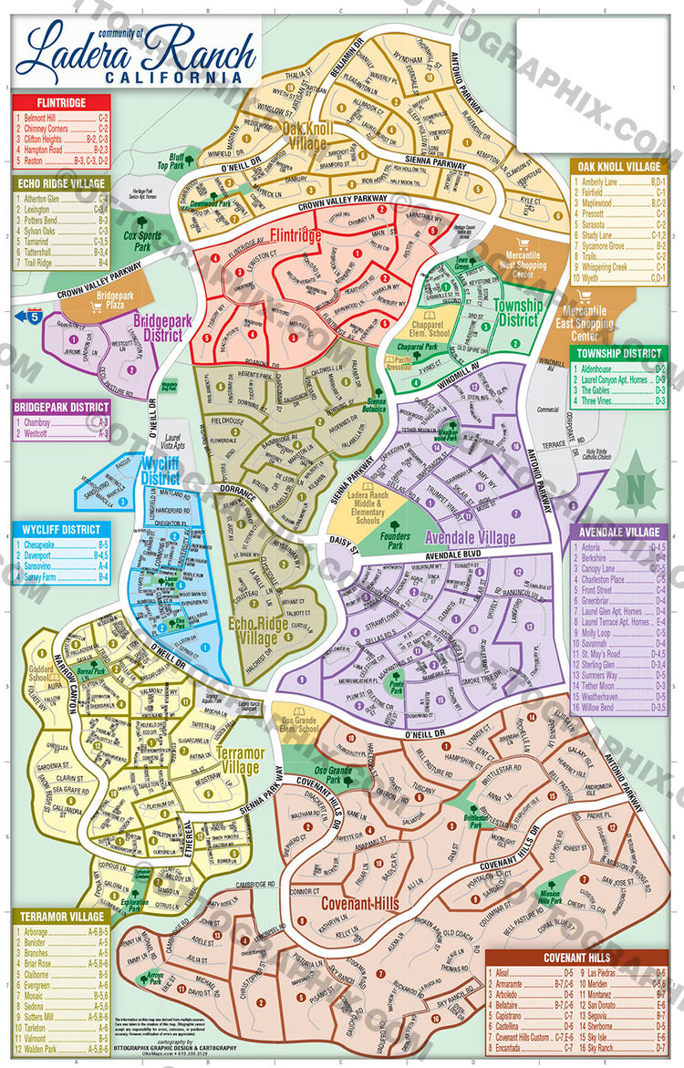 Ladera Ranch Community Map, Orange County, CA - FILES - PDF and AI, ed ...