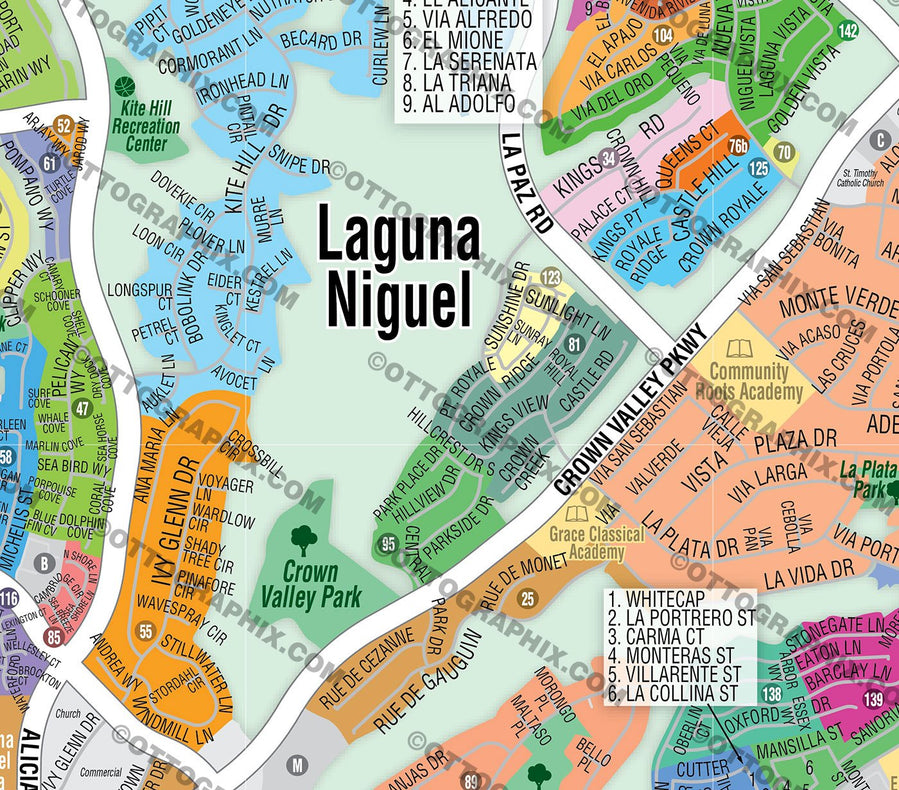 Laguna Niguel Map, Orange County, CA - FILES - PDF and Adobe Illustrator