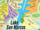 Lake San Marcos Map - PDF, editable, royalty free