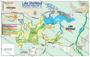 Lake Sherwood Map - PDF, editable, royalty free