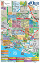 Long Beach Map - PDF, editable, royalty free