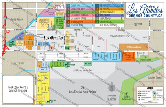 Los Alamitos Map, Orange County, CA
