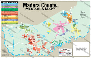 Madera County MLS Area Map - PDF, editable, royalty free
