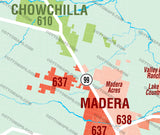 Madera County MLS Area Map - PDF, editable, royalty free