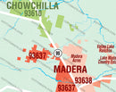 Madera County Zip Code Map - PDF, editable, royalty free