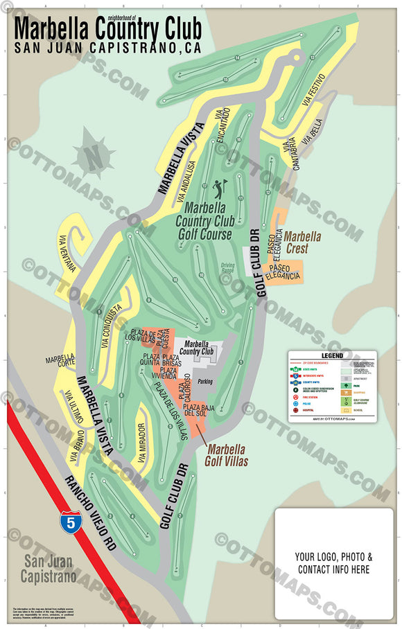 Marbella Country Club Map - San Juan Capistrano - PDF, editable, royalty free