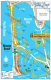 Mission Beach Map, San Diego County, CA