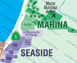Monterey County MLS Area Map - PDF, editable, royalty free