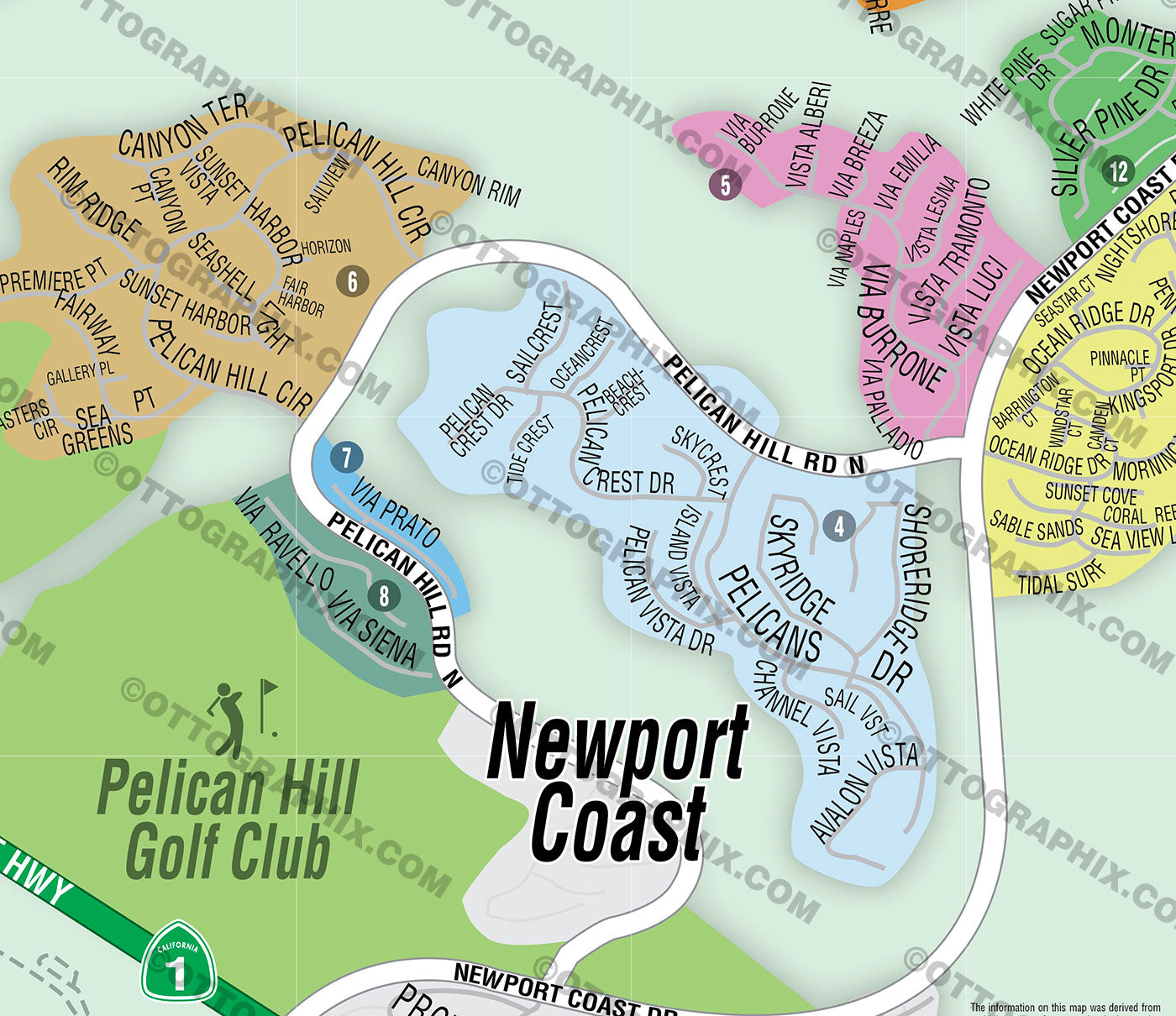 Zoomed Newport Coast Map