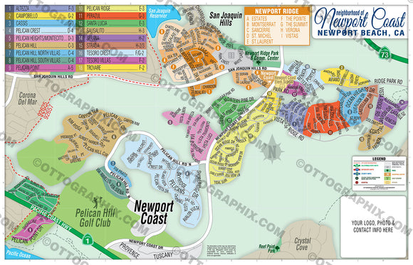 Newport Coast Map, Orange County, CA