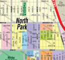 North Park Map - PDF, editable, royalty free