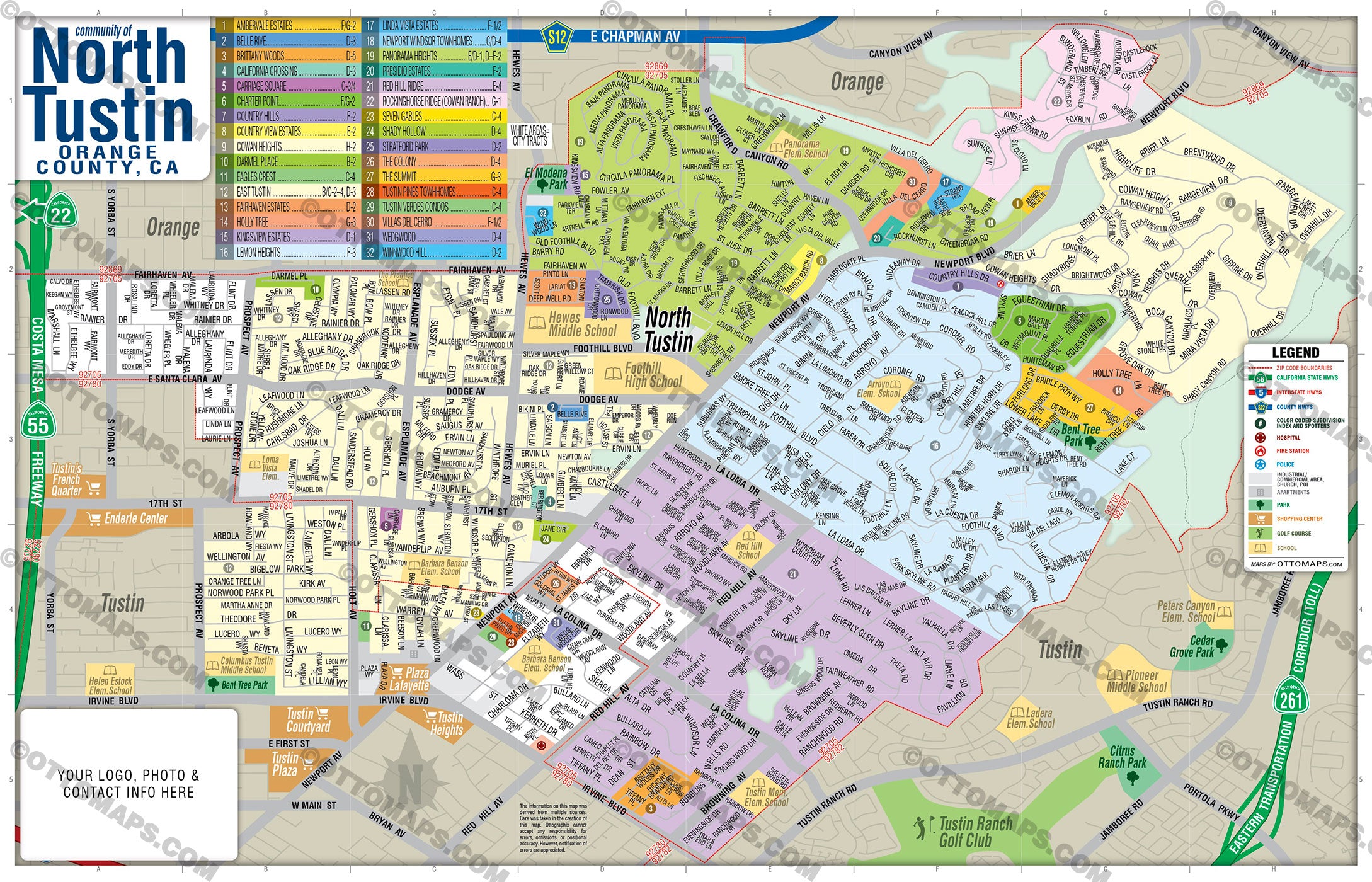 Mapa De Tustin, California