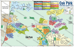 Oak Park Map - PDF, editable, royalty free