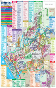 Oceanside Map - PDF, editable, royalty free