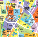 Orange County Zip Code Map - PDF, editable, royalty free