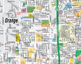 Orange Map, City of Orange, Orange County, CA