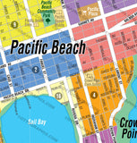 Pacific Beach, Mission Beach, Mission Bay Map - PDF, editable, royalty free
