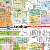 Pasadena Map, Los Angeles County, CA