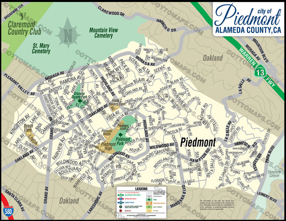 Piedmont Map - PDF, vector, royalty free