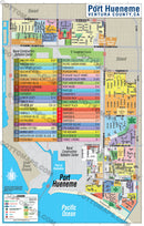 Port Hueneme Map - PDF, editable, royalty free