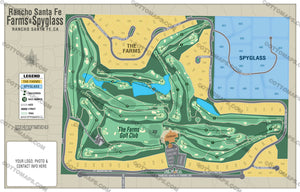 Rancho Santa Fe Farms and Spyglass Map - PDF, editable, royalty free