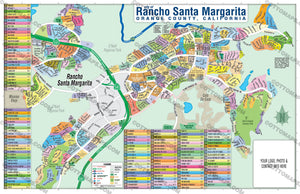 Rancho Santa Margarita Map - PDF, editable, royalty free