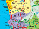 San Diego County Map with ZIP CODES - PDF, editable, royalty free