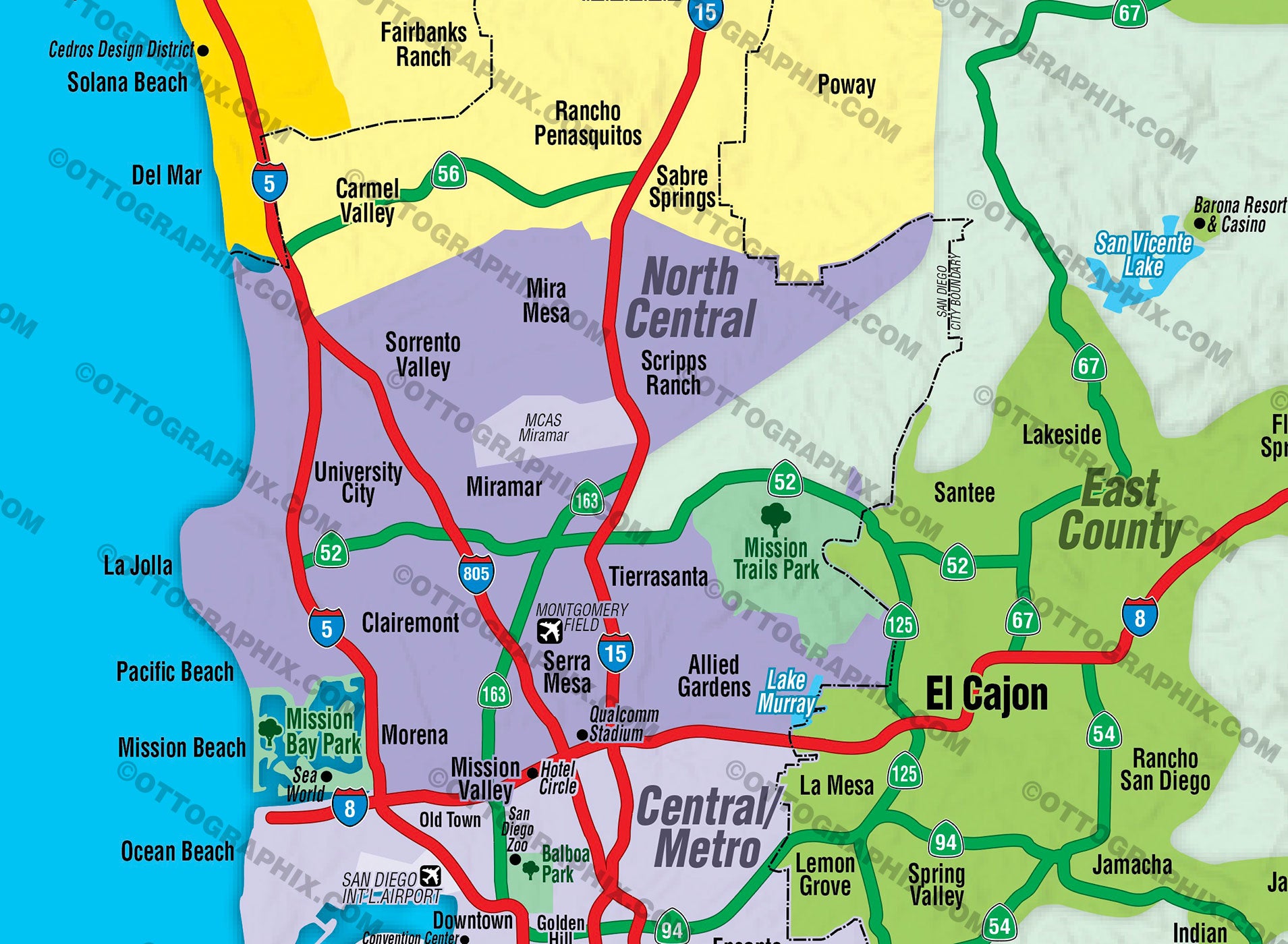 San Diego County Map