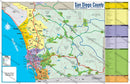 San Diego County Zip Code Map - PDF, editable, royalty free